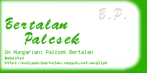 bertalan palcsek business card